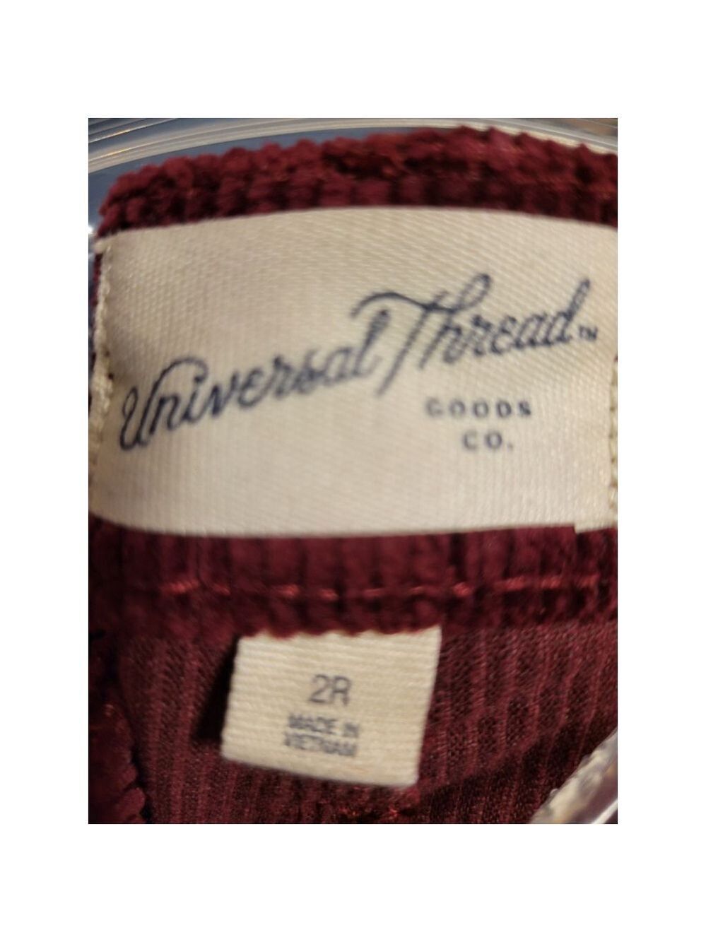 Universal Thread Burgundy Corduroy Pants Ankle Bootcut 2R - Picture 8 of 9
